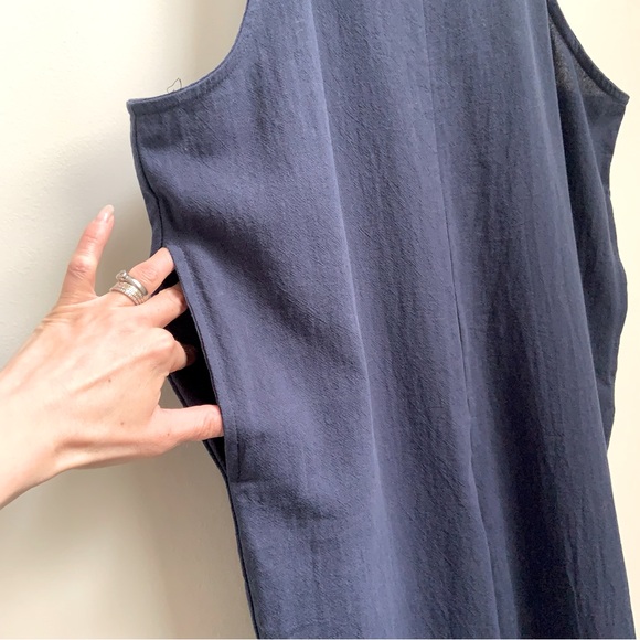 SHEIN, navy blue cotton poly blend romper with pockets in size S - Picture 4 of 12